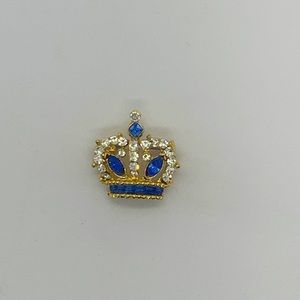 Vintage costume jewelry crown pin